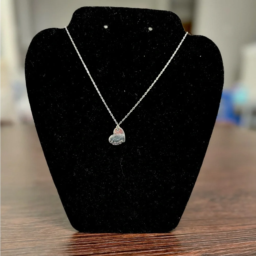 Melody “Love” Heart Pendant Necklace – Gold or Silver - Picture 3 of 6